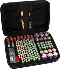 Battery Organizer Storage Case with Tester, Holds 148 AA AAA AAAA C D 9V Button
