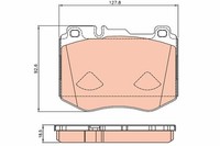 1 X Bremsbelagsatz BremsbeläGe TRW GDB2081 FüR Mercedes-Benz