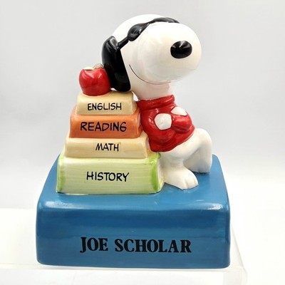 Willitts Peanuts Snoopy Joe Cool Scholar School Teaching 1989 Music Box 9309