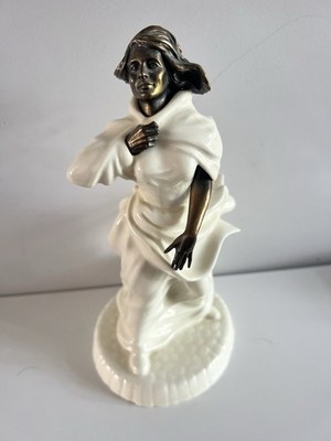 Minton Statue SEA BREEZES von Eric J Griffiths Bronze Bone China, 9 H, Vintage 1978
