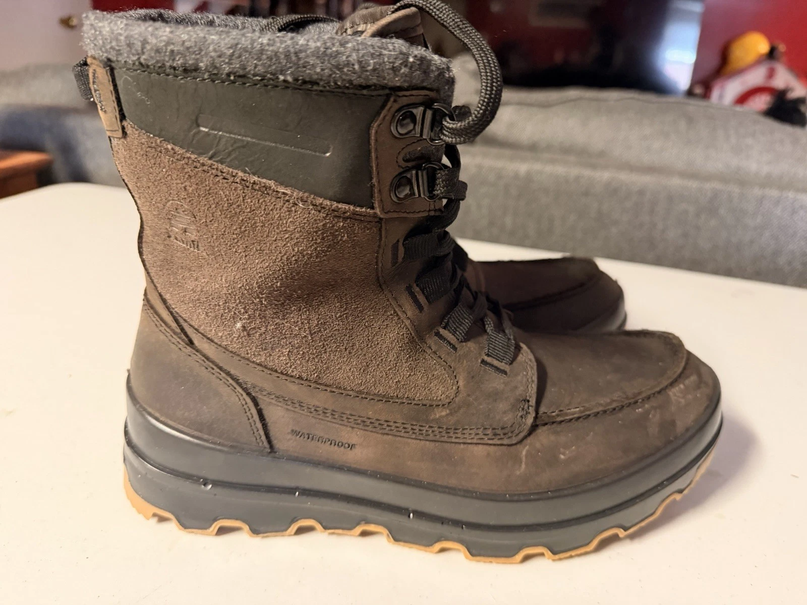 Men’s KAMIK INCEPTION Insulated Waterproof Winter Boots Brown Sz 8 MINT