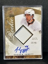 2008-09 UD The Cup Andrew Ebbett RPA Rookie Patch Auto GOLD /48