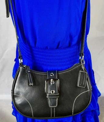    RARE VINTAGE COACH BLACK SILVER SoHo BUCKLE MINI Crossbody DUST BAG 9354