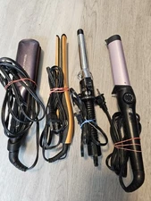 Lot Of 4 Hair Accessories-3 Straighteners, 1 Curling Iron (Remington, Conair)