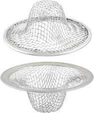 2 Pack Stainless Steel Sink Strainer Basket, 2 Inch Round Drain Mesh for