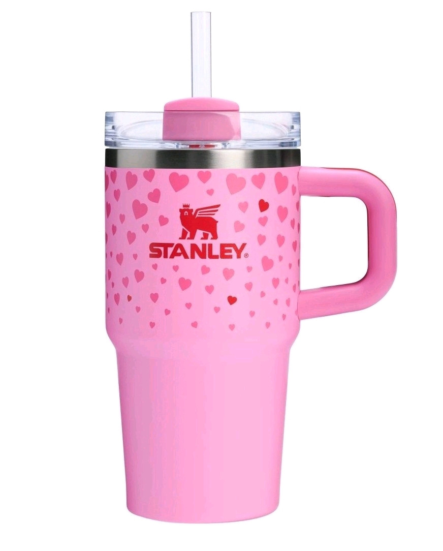 Stanley 20oz Sweet Hearts Pink Tumbler Valentine Gift Brand New 💖