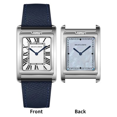 Specht & Söhne Double Face Reversible Square Watch Men Sapphire 50M Waterproof