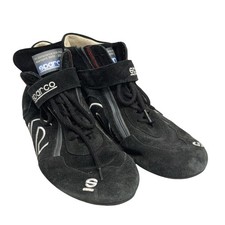 Sparco Speed Shoes Mens Size 10 Black Suede Racing Driving Mid Top Fia Sparco Speed Shoes Mens Size 10 Black Suede Racing Driving Mid Top Fia