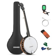    Donner DBJ-200 Tenor Banjolele 5 String Banjo Guitar Full Size for Beginner