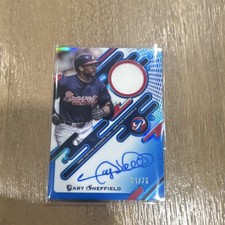 Topps Pristine Pieces Autograph Gary Sheffield Blue Refractor /75 Braves 2025
