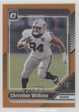 2024 Panini Donruss Optic Orange Prizm 129/249 Christian Wilkins #104 s3g