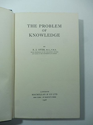 THE PROBLEM OF KNOWLEDGE (PELICAN) By A. J. Ayer *Excellent Condition*