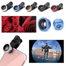 3 in 1 180  Fish Eye Wide Angle Macro Camera Clip-on Lens for Cell Mobile Phone