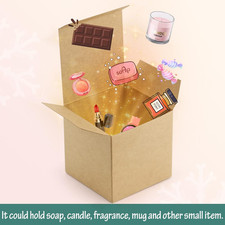 Gift Boxes Kraft Shipping Bulk Brown 4X4X4 50 PCS/Crafting/Cube/Easy Assemble.