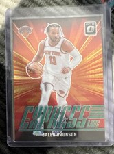 2024-25 Panini Donruss Optic - Express Lane Jalen Brunson #21 Green Hyper Prizm