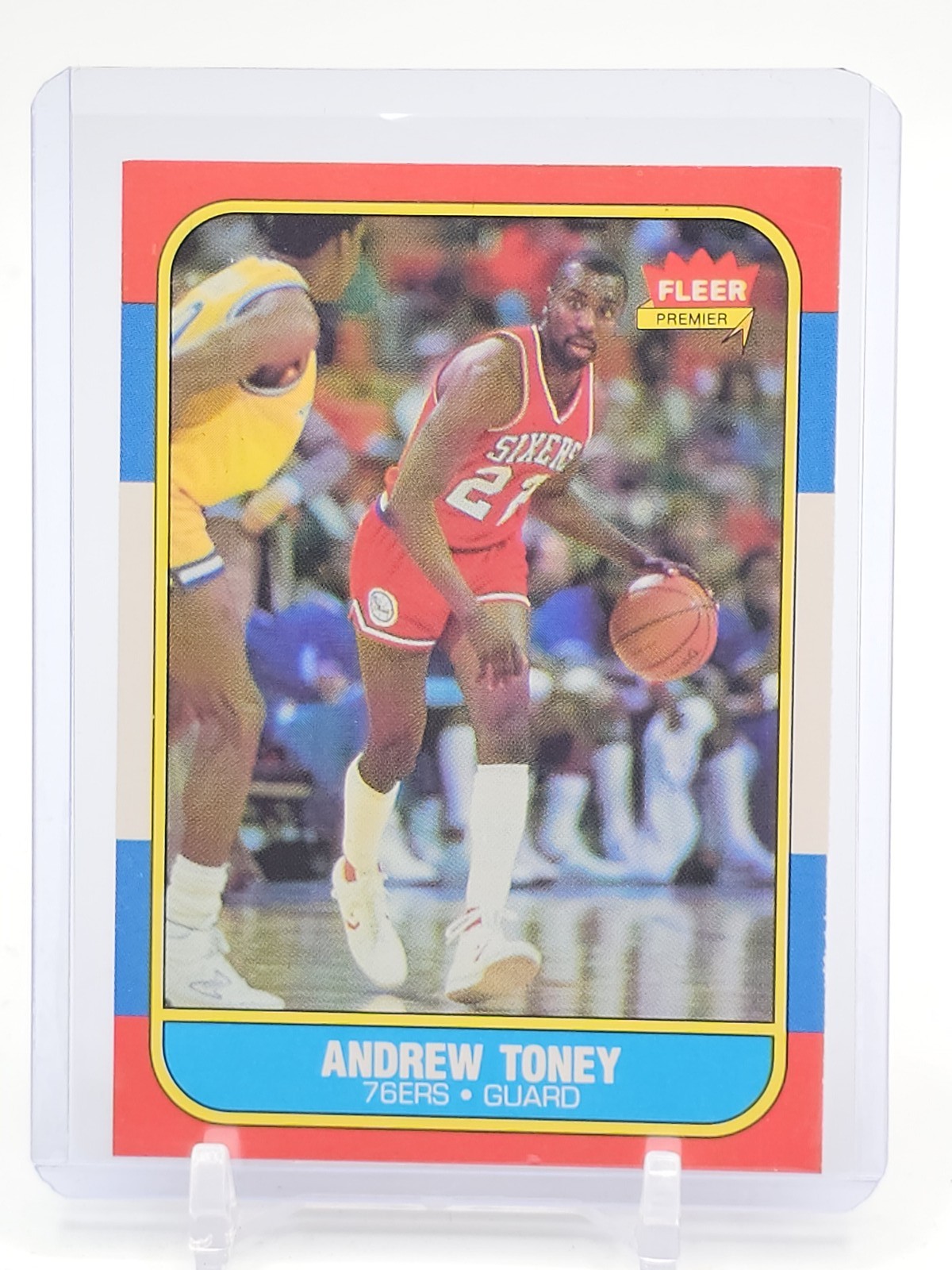 ANDREW TONEY 1986-87-87 FLEER BASKETBALL #114 76ERS BASKETBALL Q6830