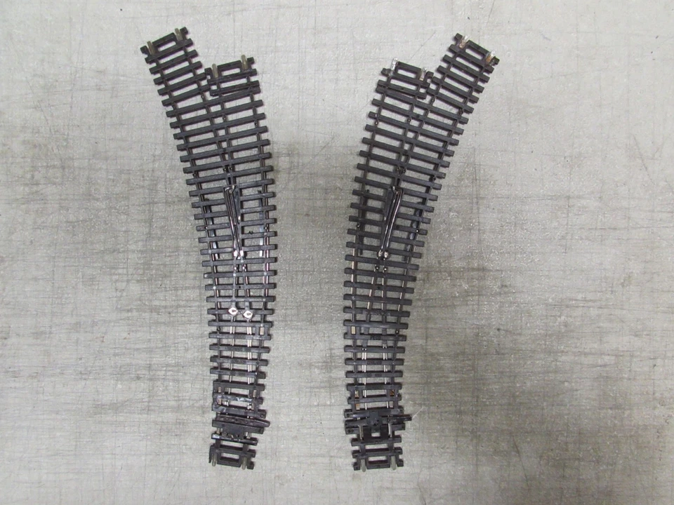 1 PAIR PECO NICKLE/SILVER CURVED SWITCH TURNOUTS HO SCALE (LOT 323) - Image 2 of 2