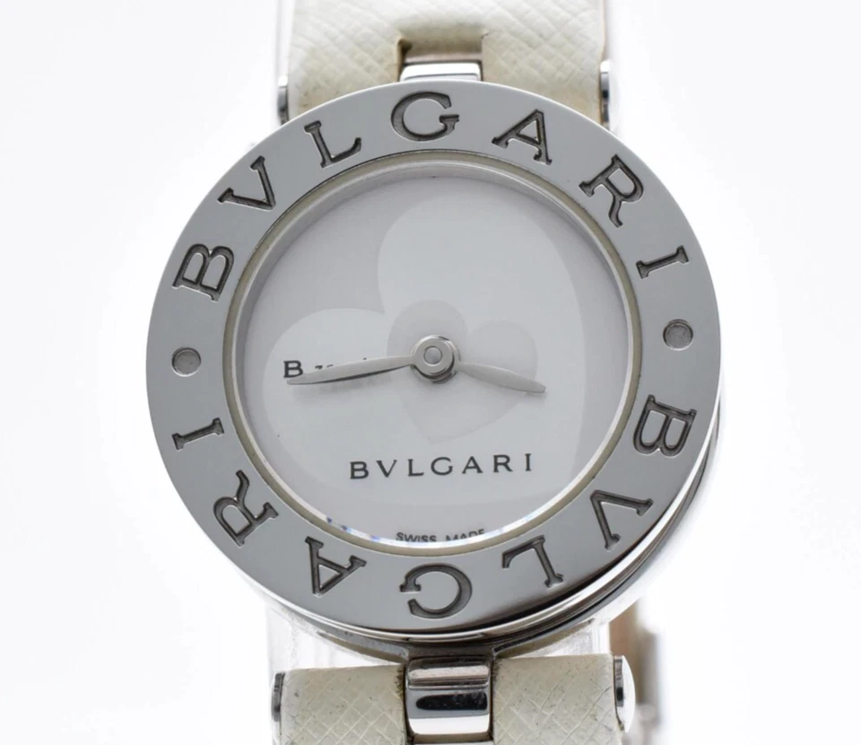 [N MINT /Box, Paper] BVLGARI B-Zero1 BZ22S White Double Heart Ladies Watch JAPAN - Image 2 of 4