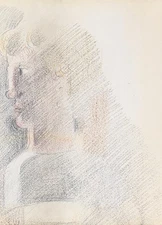 Head in Profile : 1930 : Oskar Schlemmer : Archival Art Print