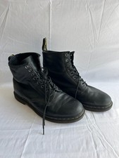 Dr. Martens 1460 Mens Size 10 Black vegan Leather Lace-Up Combat Ankle Boots