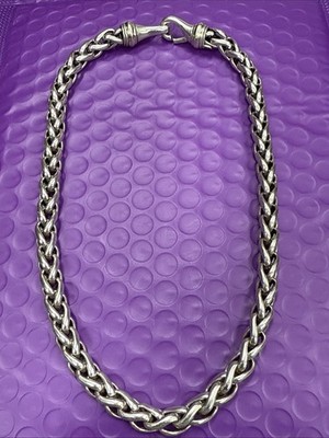  David Yurman 14k Gelbgold & Sterling Silber Weizen Kette Halskette (3050)