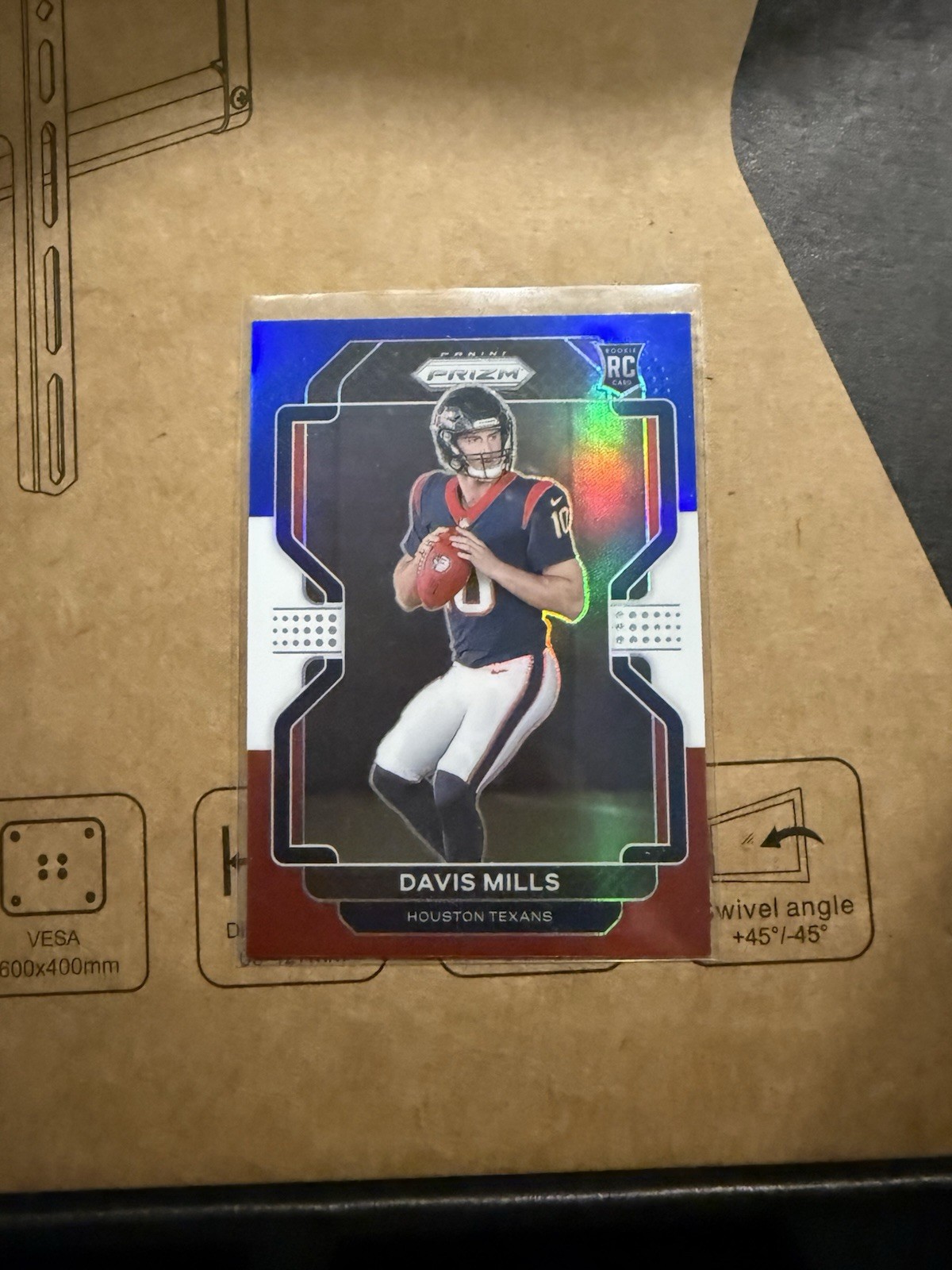 2021 Panini Prizm Davis Mills Red White Blue Prizm Rookie RC Houston Texans #352