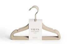 10 PCS Neutral Beige Kids Velvet Hangers NonSlip Clothes Closet Organization