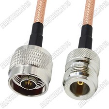 N Male Plug to N Female Jack Connector Lot RF Pigtail RG400 Double Shield Cable