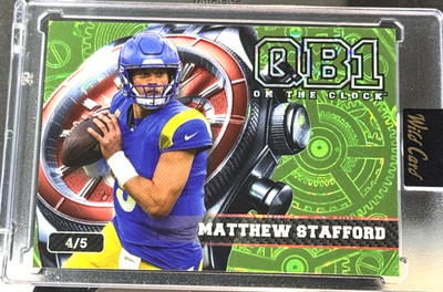 2026 Wild Card QB1 On The Clock Matthew Stafford 4/5 Orange Subset Green