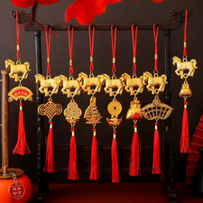 8 Pack Chinese New Year Decorations 2026 Year of the Horse Pendant Decorative Ha