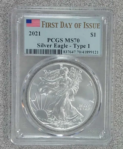 2021 Type 1 BU 1 oz. .999 American Silver Eagle PCGS MS70 (121)