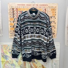 VINTAGE 80s crewneck sweater, large, 100 acrylic - EXCELLENT CONDITION 