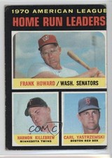 1971 Topps League Leaders Frank Howard Harmon Killebrew Carl Yastrzemski HOF 2u3