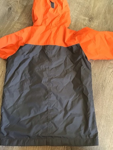 Columbia Coat Boys Youth Size M 10-12 Kids Gray Orange Hooded Omni Tech Jacket - Picture 10 of 11