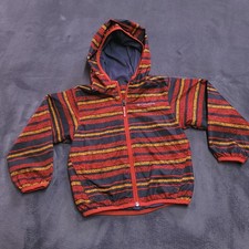Columbia Jacket Kids Sz 4T Omni Wick Hooded Striped Full Zip Up Hiking Camping