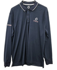 Sunderland Of Scotland Long Sleeve Golf Polo Shirt Size Extra Large XL Navy Blue