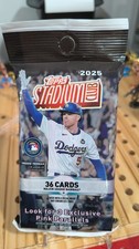 2025 Topps Stadium Club Baseball Fat Pack  Factory Sealed-3 PINK FOIL EXCLUSIVES