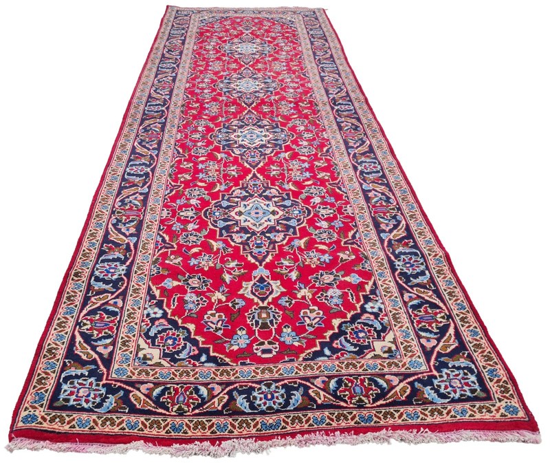 Amazing Hand Knotted Vintage Traditional Qashoun Wool Area Runner Rug 9 x 3 Ft