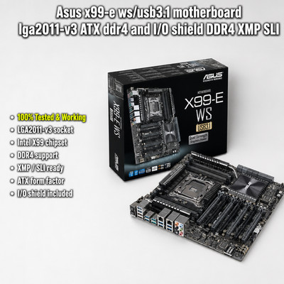 Asus x99-e ws/usb3.1 motherboard lga2011-v3 ATX ddr4 and I/O shield DDR4 XMP SLI