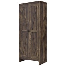 Pemberly Row Contemporary 31.5" Wide Storage Cabinet - Rustic