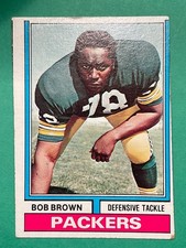 Bob Brown 1974 Topps Football Card #266 - Green Bay Packers Defensive Tackle