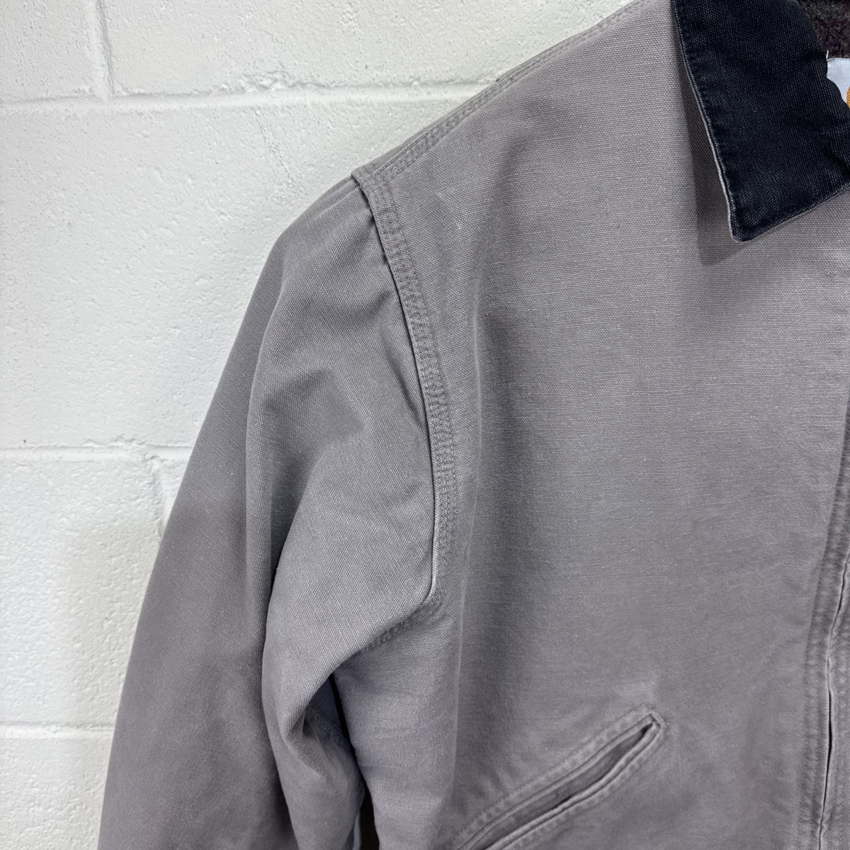 Vintage Carhartt Detroit Jacket Full Zip J76 CMT Cement USA 90s 