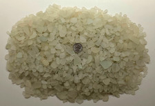 GENUINE SURF TUMBLED SEA GLASS FROM PUERTO RICO / 4 LBS WHITES - CLEAR 2