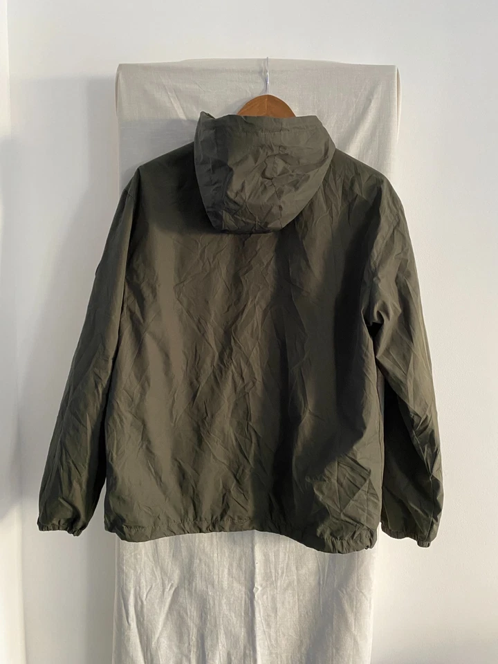 NEW BALANCE Khaki Hooded Windbreaker Jacket Size M - Image 3 of 4