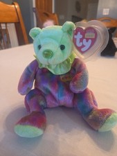 Ty Beanie Baby AUGUST the Birthday Bear 7.5" NEW MWMTs Plush Stuffed Animal Toy