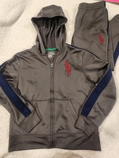 Polo Ralph Lauren Boys 2 PC Set Size M10/12 Gray/Blue