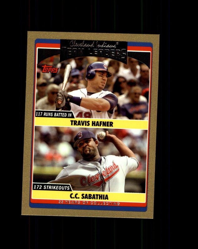 C.C. Sabathia Travis Hafner 2006 Topps Update & Highlights Gold /2006 #UH315
