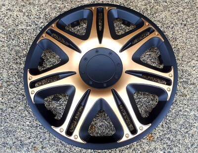 4 Alu-Design Radkappen in 15 Zoll ''NASCAR'' gold/schwarz für Citroen letzte Satz!