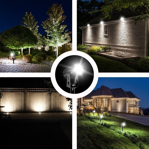 New Solar LED Spot Lights Wall Lights Garden Light Outdoor Waterproof Yard Lamps - Picture 32 of 70