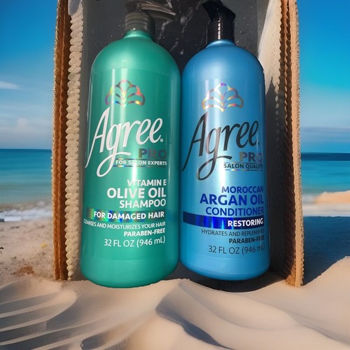 Agree PRO Salon Experts Vitamin E OLIVE OIL SHAMPOO & Moroccan Aran Oil conditi - 第 1/4 張圖片